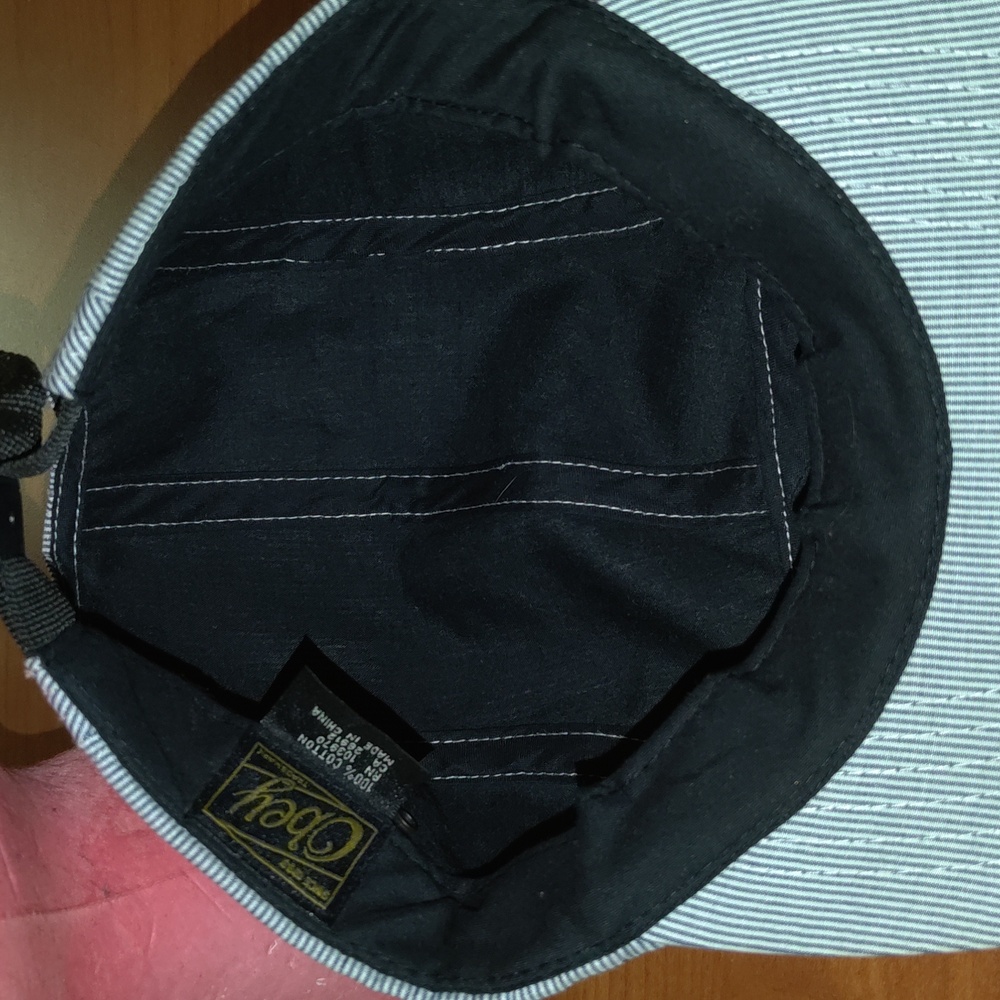 Obey 5-Panel Stitched Patch Stripes Strap-On Unis… - image 8